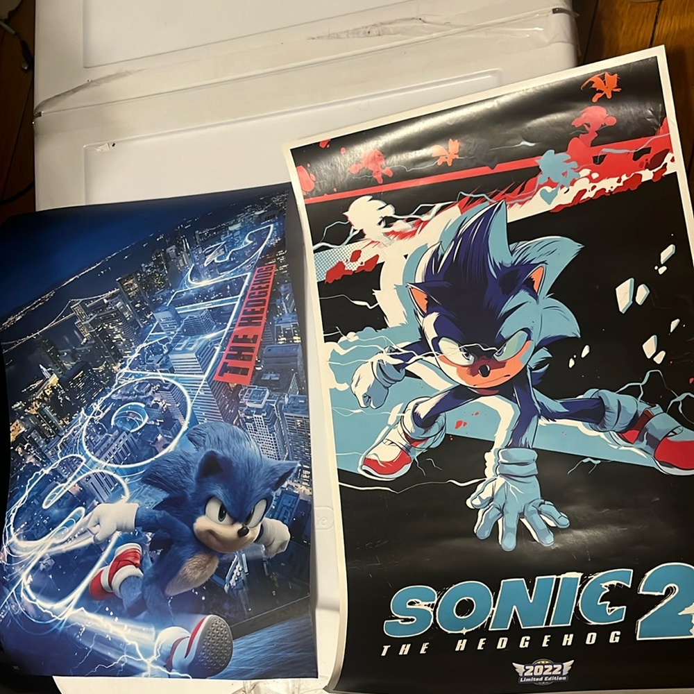 BOTH Sonic movie posters